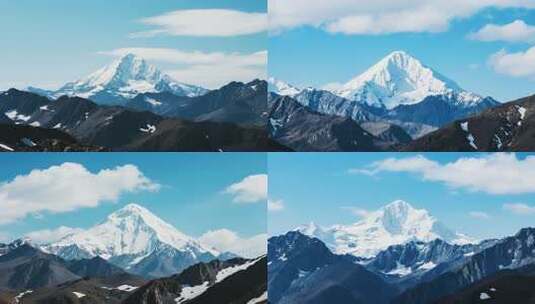 雪山自然风光全景高清在线视频素材下载
