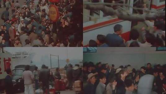 80年代上海 交通出行高清在线视频素材下载