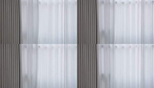 室内窗帘与窗纱特写高清在线视频素材下载