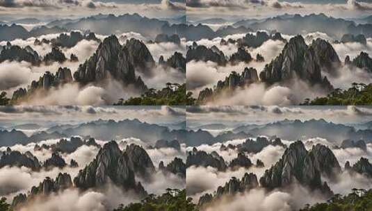 群山云海壮美景观高清在线视频素材下载