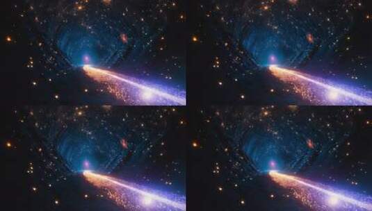 宇宙星空粒子隧道背景高清在线视频素材下载