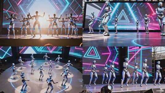 机器人跳舞 人工智能 智慧机器人高清在线视频素材下载