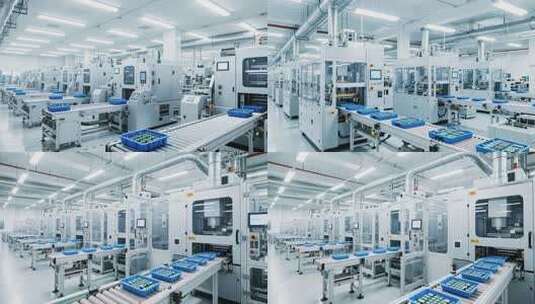 工厂自动化生产线场景高清在线视频素材下载