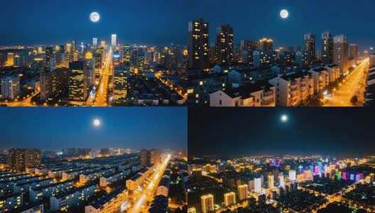 万家灯火过年小区团圆团聚居民楼春节夜晚高清在线视频素材下载