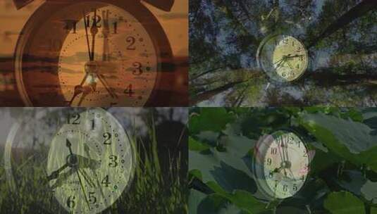 时钟转动时间流逝变迁岁月光阴高清在线视频素材下载