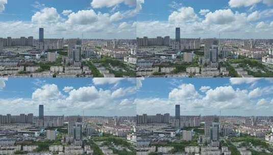 4K航拍昆山城市建筑风光大景高清在线视频素材下载