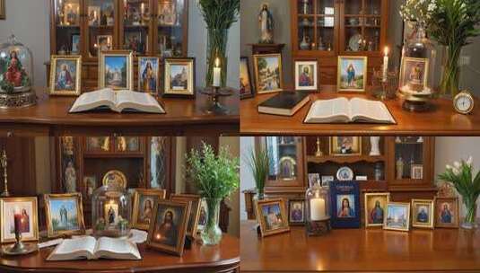 室内宗教信仰相关陈设高清在线视频素材下载