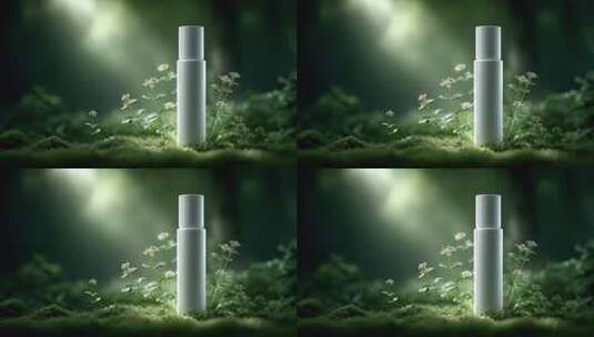 自然光下的护肤品纯净展示高清在线视频素材下载