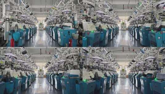 纺织产业袜子生产车间自动化生产高清在线视频素材下载