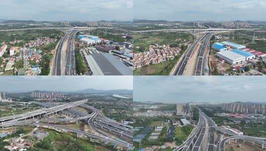 德润快速路立交桥高清在线视频素材下载