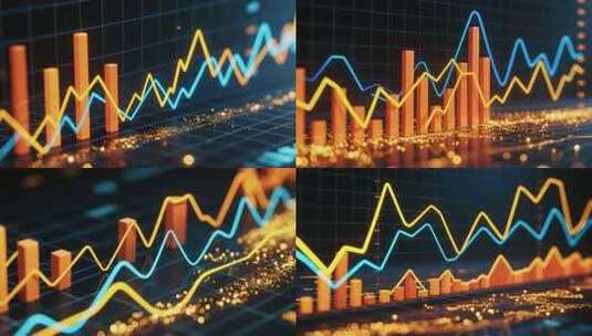 金融经济图表数据素材高清在线视频素材下载