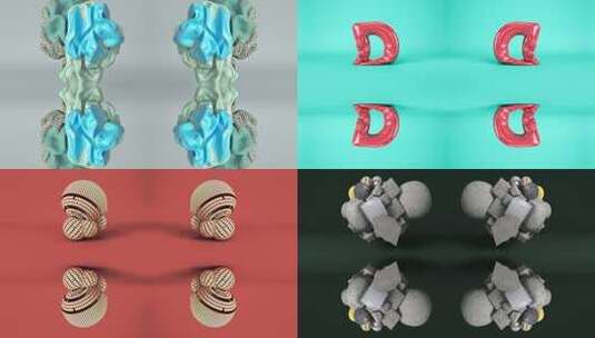 371 4K时尚酷炫立体抽象几何图形秀场背景高清在线视频素材下载