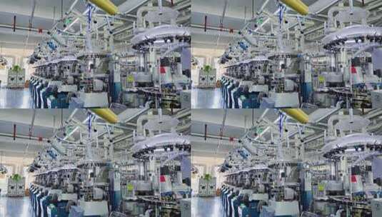 纺织产业袜子生产车间自动化生产高清在线视频素材下载