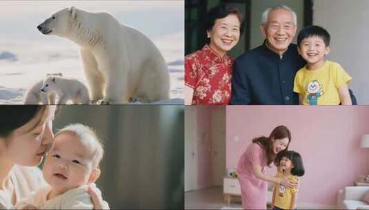 怀抱中的婴儿合集高清在线视频素材下载