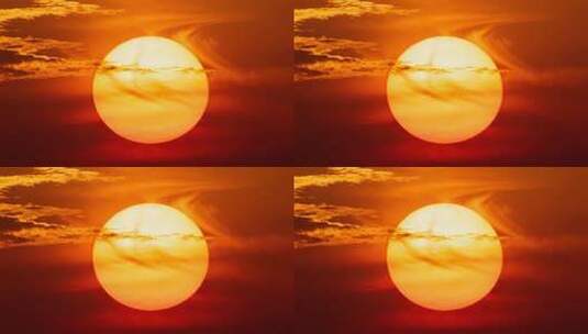 日出日落朝霞晚霞黄昏夕阳金色太阳特写高清在线视频素材下载