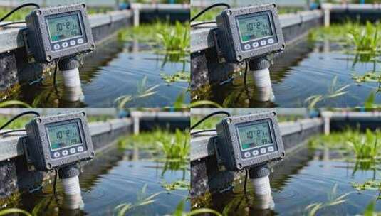 水培蔬菜环境监测设备高清在线视频素材下载