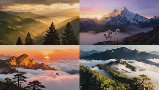 云海日出日落自然风光高清在线视频素材下载