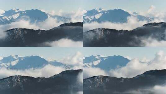户外云雾雪山之巅4k高清在线视频素材下载