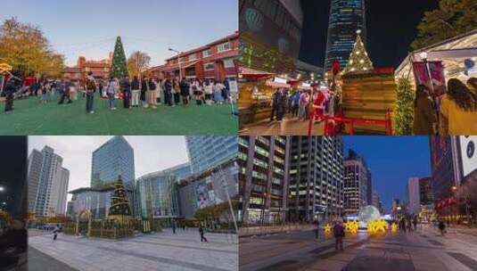 圣诞节节日景观的特色布置高清在线视频素材下载