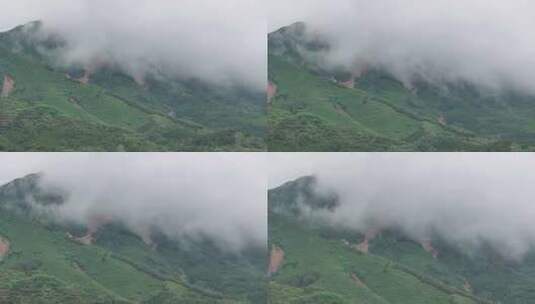 蓟州区山区附近雨后航拍高清在线视频素材下载