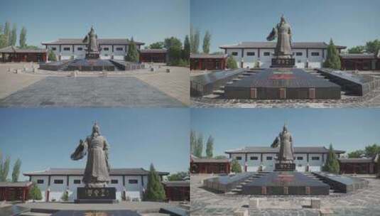 新疆特克斯八卦公园雕像高清在线视频素材下载