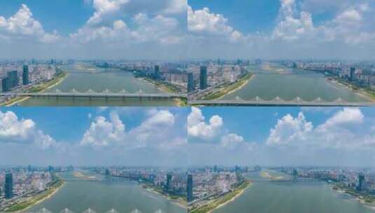 江西南昌红谷滩城市风光延时摄影高清在线视频素材下载
