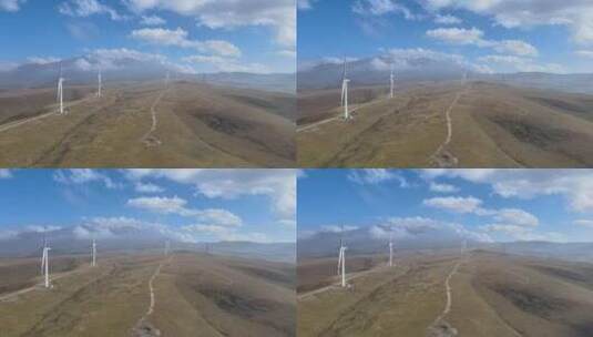 唯美风力发电 唯美高原高清在线视频素材下载