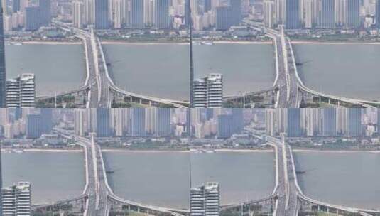 南昌朝阳大桥航拍高清在线视频素材下载