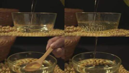 豆油大豆油食用油高清在线视频素材下载
