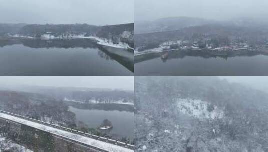 下雪 大雪天 紫金山雪景 南京雪景 雪景冬天高清在线视频素材下载