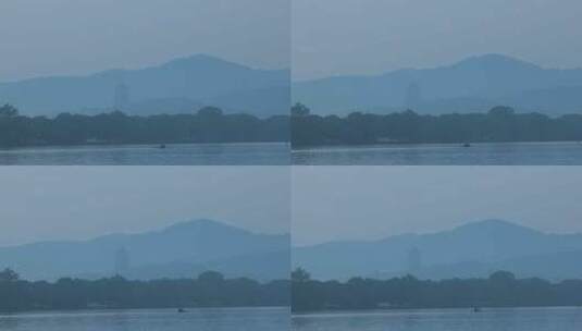 杭州西湖清晨山色空蒙风光高清在线视频素材下载