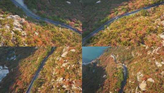 青岛崂山太清宫航拍高清在线视频素材下载