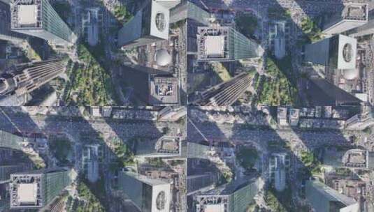 清晨俯拍广州珠江新城高清在线视频素材下载
