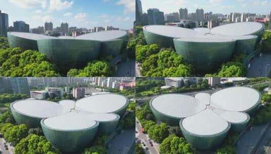上海市世纪广场东方艺术中心高清在线视频素材下载
