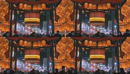 春节过年氛围新年灯笼高清在线视频素材下载