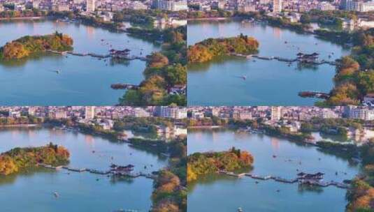 惠州西湖九曲桥航拍视频4K-60P高清在线视频素材下载
