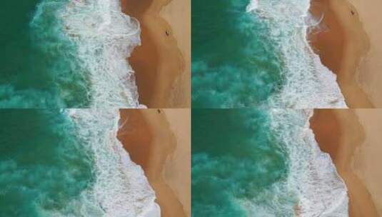 航拍大海沙滩高清在线视频素材下载