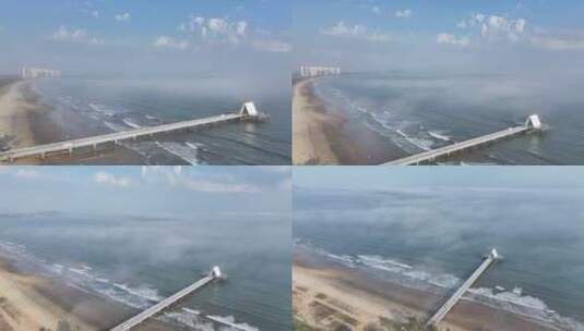 茂名鼎龙湾海之角航拍高清在线视频素材下载