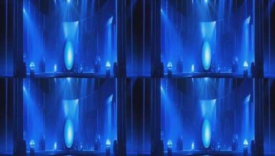 8K蓝色超宽LED舞台背景晚会背景高清在线视频素材下载