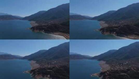 大凉山大桥水库湖湖泊高清在线视频素材下载