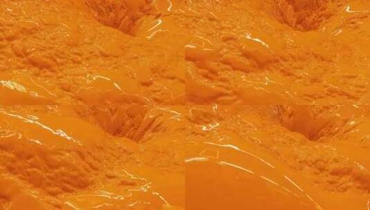 环形塑料液体涡流橙色4K高清在线视频素材下载