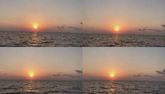 日落下的海面高清在线视频素材下载