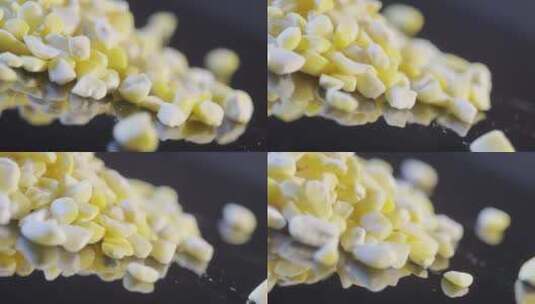 微距棒茬粥玉米碴粗粮高清在线视频素材下载