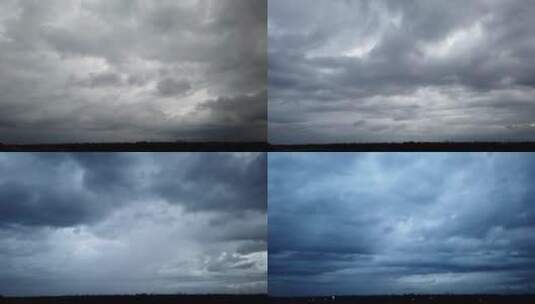 阴雨天云层景观延时高清在线视频素材下载