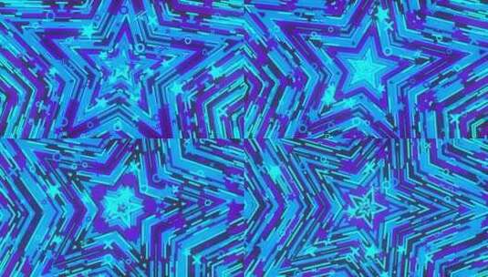 蓝紫色的五角星星高清在线视频素材下载