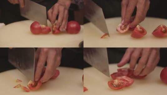 切番茄制作番茄罐头 (2)高清在线视频素材下载