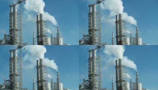 摩洛哥的发电厂在冒着烟高清在线视频素材下载