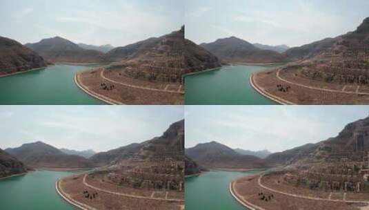 航拍中国河北省天鹅湖景区风光高清在线视频素材下载