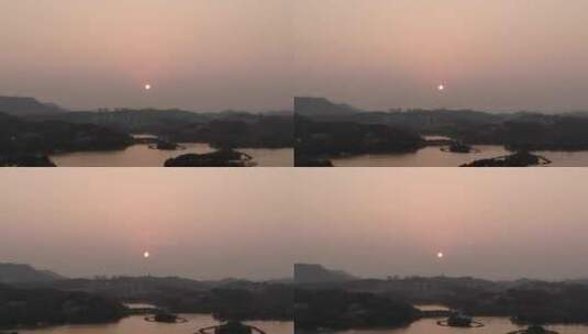 4K航拍惠州西湖日落风光高清在线视频素材下载