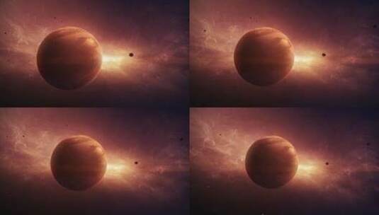 宇宙 太空 星球 火星  星球 太阳系 陨石高清在线视频素材下载